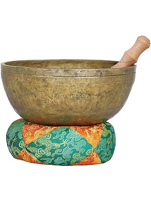 Tibetan Buddhist Singing Bowl with Image of Lord Buddha