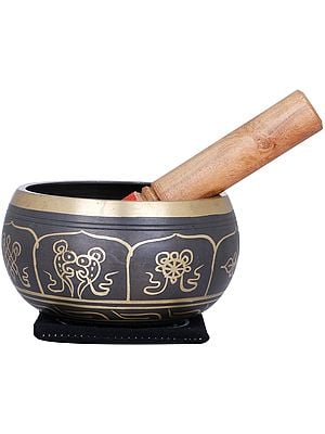 5" Tibetan Buddhist Singing Bowl in Brass | Handmade | Made in India