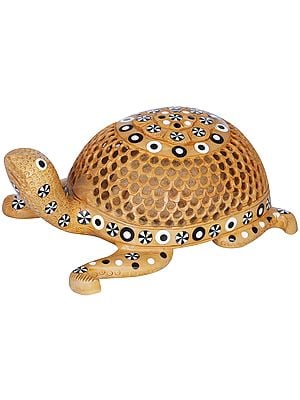 Dome-shaped Charming Wooden Vastu Tortoise