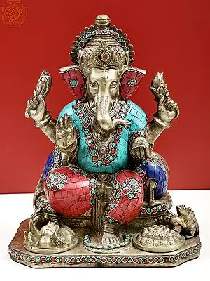 12" Brass Ganesha for Puja | Made in India | Handmade
