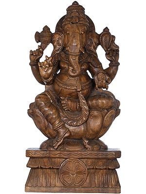 Ganesha Virajman on Lotus