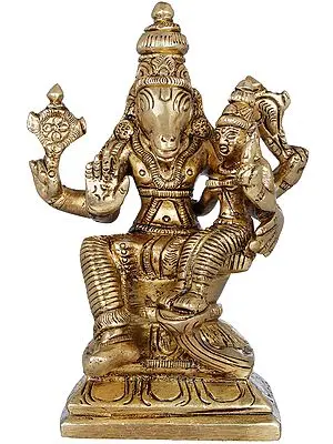 4" Bhagawan Varaha with Devi Bhudevi In Brass | Handmade | Made In India