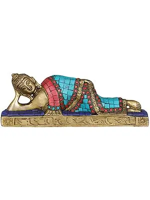 8" Mahaparinirvana Buddha - Tibetan Buddhist In Brass | Handmade | Made In India