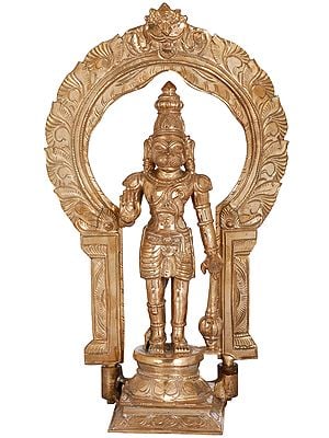 Standing Hanuman with Prabhawali