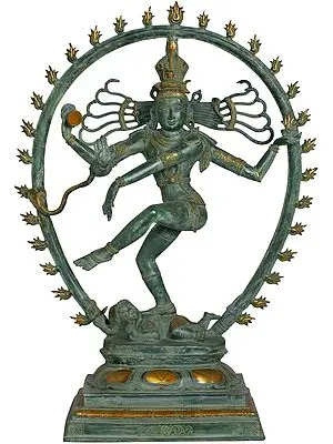 30" The Haunting Beauty Of Lord Nataraja In Brass | Handmade | Made In India