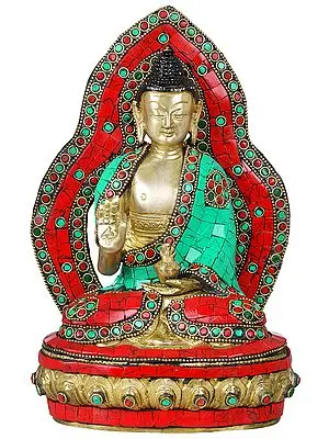9" Preaching Buddha - Tibetan Buddhist In Brass | Handmade | Made In India