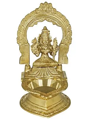 Goddess Rajarajeshwari Large Diya (Lamp)