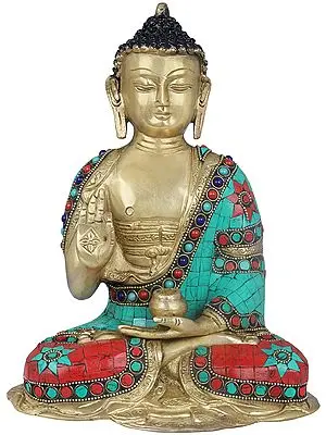 9" Gautama Buddha - Tibetan Buddhist In Brass | Handmade | Made In India