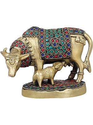 4" Bovine Nourishment In Brass | Handmade | Made In India