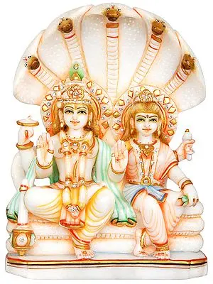 Vishnu Lakshmi Seated on Sheshanaga