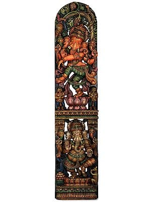 Two Dancing Ganeshas - Large Size