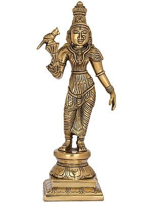 10" Meenakshi Devi | Handmade | Brass Statue | Made In India
