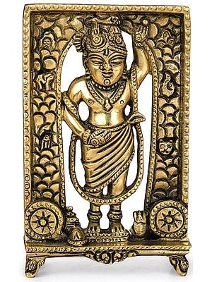 5" Shri Krishna as Shrinath Ji In Brass | Handmade | Made In India