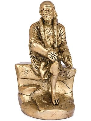 11" Shirdi Sai Baba In Brass | Handmade | Made In India