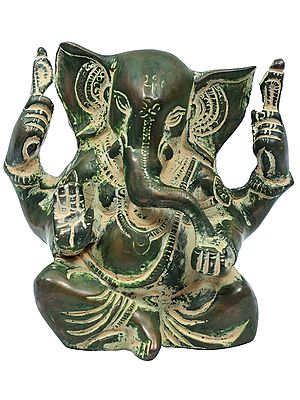 4" Small Ganesha Statue in Brass | Handmade | Made in India