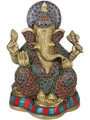 6" Shri Ganesha Brass Statue | Handmade | Made in India