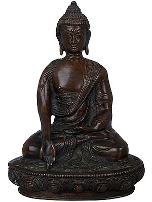 7" Tibetan Buddhist Deity Ratnasambhava In Brass | Handmade | Made In India