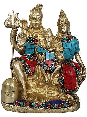 5" Shiva Parivar Brass Sculpture | Handmade | Made in India