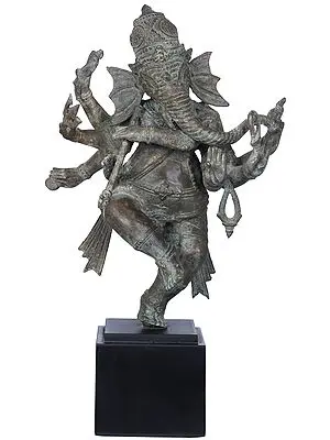 15" The Dancing Prince Of Paraloka, Lord Ganesha In Brass | Handmade | Made In India