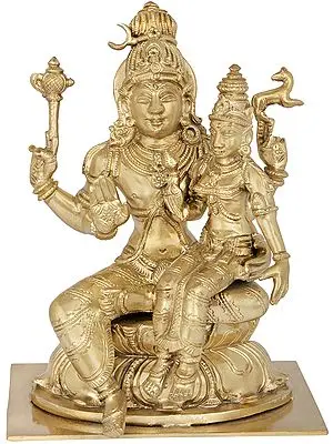 8" Pashupatinath Shiva With Devi Parvati | Handmade |