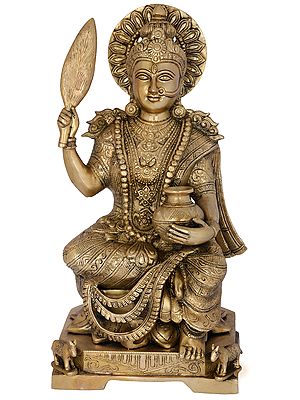 16" Shitala Mata In Brass | Handmade | Made In India