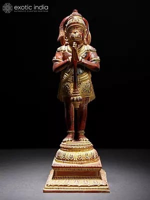 10" Hanuman Brass Statue | Spiritual Home Decor