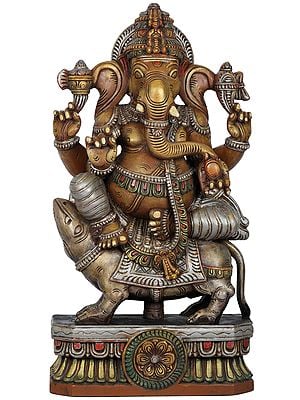 Sri Ganesha Seated on His Rat