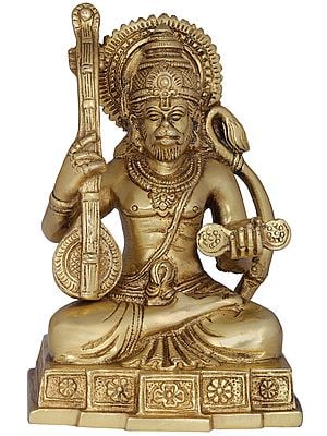 5" Small Size Bhakt Hanuman In Brass | Handmade | Made In India