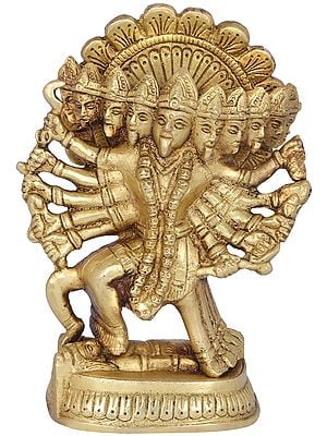 6" Goddess Mahakali Sculpture in Brass | Handmade | Made in India