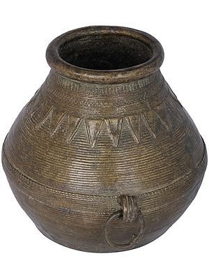 5" Old Style Tribal Lota In Brass | Handmade | Made In India