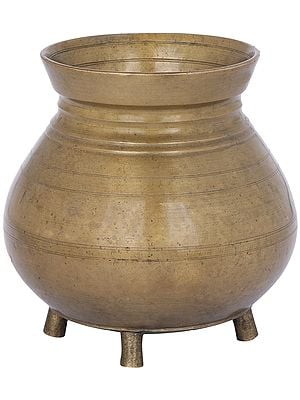 5" Quadruped Old Style Lota In Brass | Handmade | Made In India