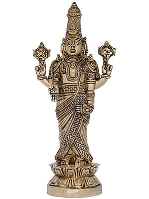 15" Superfine Lord Venkateshvara as Balaji at Tirupati In Brass | Handmade | Made In India