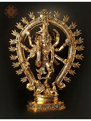 12" Urdhava Tandava By Shiva In Brass | Handmade | Made In India