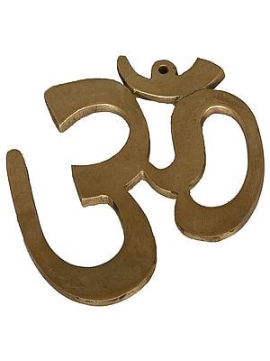 4" Small Wall Hanging OM (AUM) In Brass | Handmade | Made In India