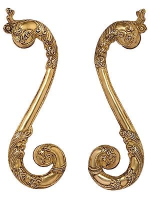 Brass Designer Ornamented Door Handles | Locks & Knockers