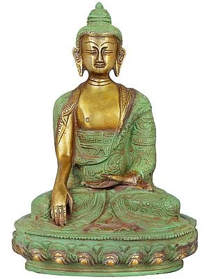 7" Bhumisparsha Buddha (Tibetan Buddhist) In Brass | Handmade | Made In India