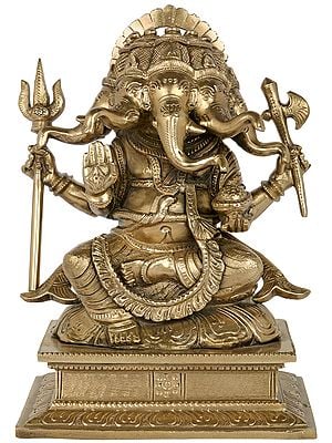 Trishool-Wielding Panchamukha Lord Ganesha