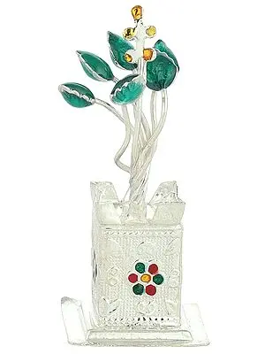 Sterling Silver Tulsi Plant (2.3 Height)
