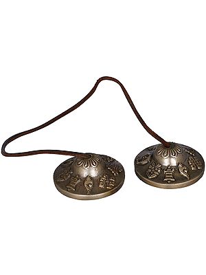2" Tibetan Buddhist Cymbals (Tingsha or Ting-Sha) In Brass | Handmade | Made In India