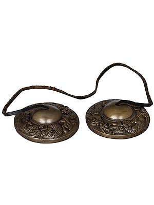 2" Dragon Cymbals - Tibetan Buddhist Tingsha or Ting-Sha In Brass | Handmade | Made In India