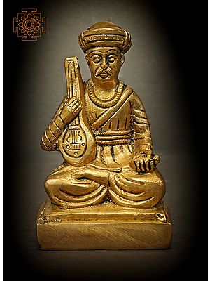 4" Sant Tukaram In Brass | Handmade | Made In India