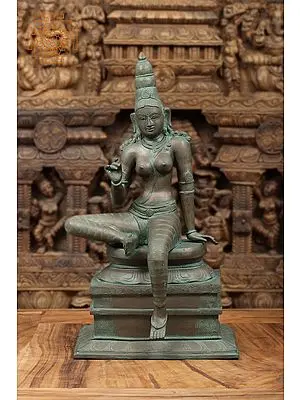 25" The Incomparable Devi Uma (Goddess Parvati) In Brass | Handmade | Made In India