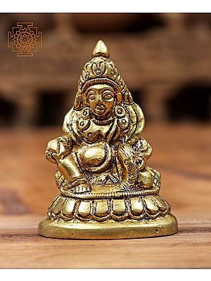 Small Size Kubera Statue in Brass | Handmade | Made in India