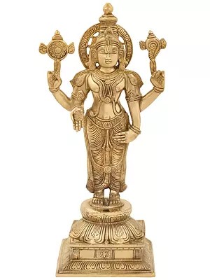 19" Lord Venkateshwara (Tirupati Balaji) Statue in Brass | Indian Handcrafted Idol