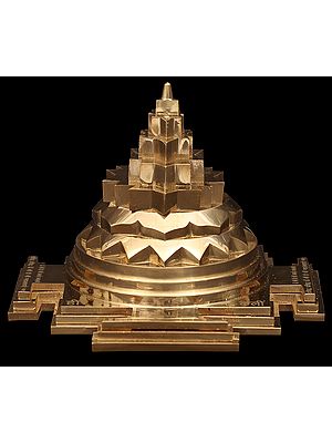 4" Shri Yantra for Wealth in Brass | Handmade | Made in India