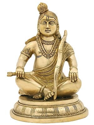 11" The Benign Aura of Vanvasi Lord Rama In Brass | Handmade | Made In India