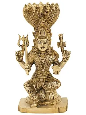 8" Durga of South India - Goddess Mariamman In Brass | Handmade | Made In India
