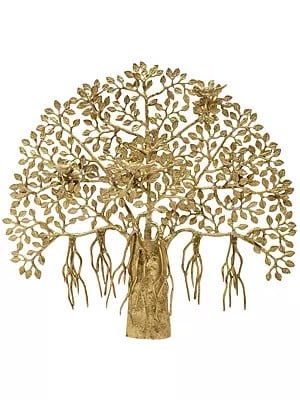 18" The Bodhi Tree Wall Hanging | Handmade | Home Décor | Decorative Object / Accents | Brass | Made In India