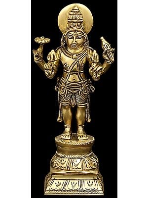 7" Lord Surya - The Sun God In Brass | Handmade | Made In India