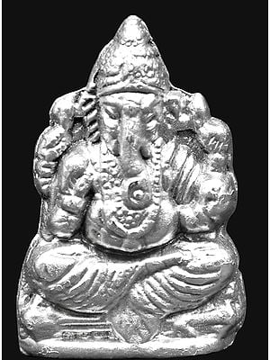 Tiny Blessing Ganesha Mercury Statue